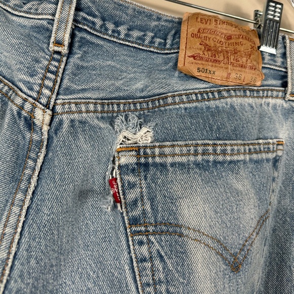 Vintage 90’s Levi’s 501xx Denim Blue Jeans Made in USA Size 32x32 - Picture 7 of 10